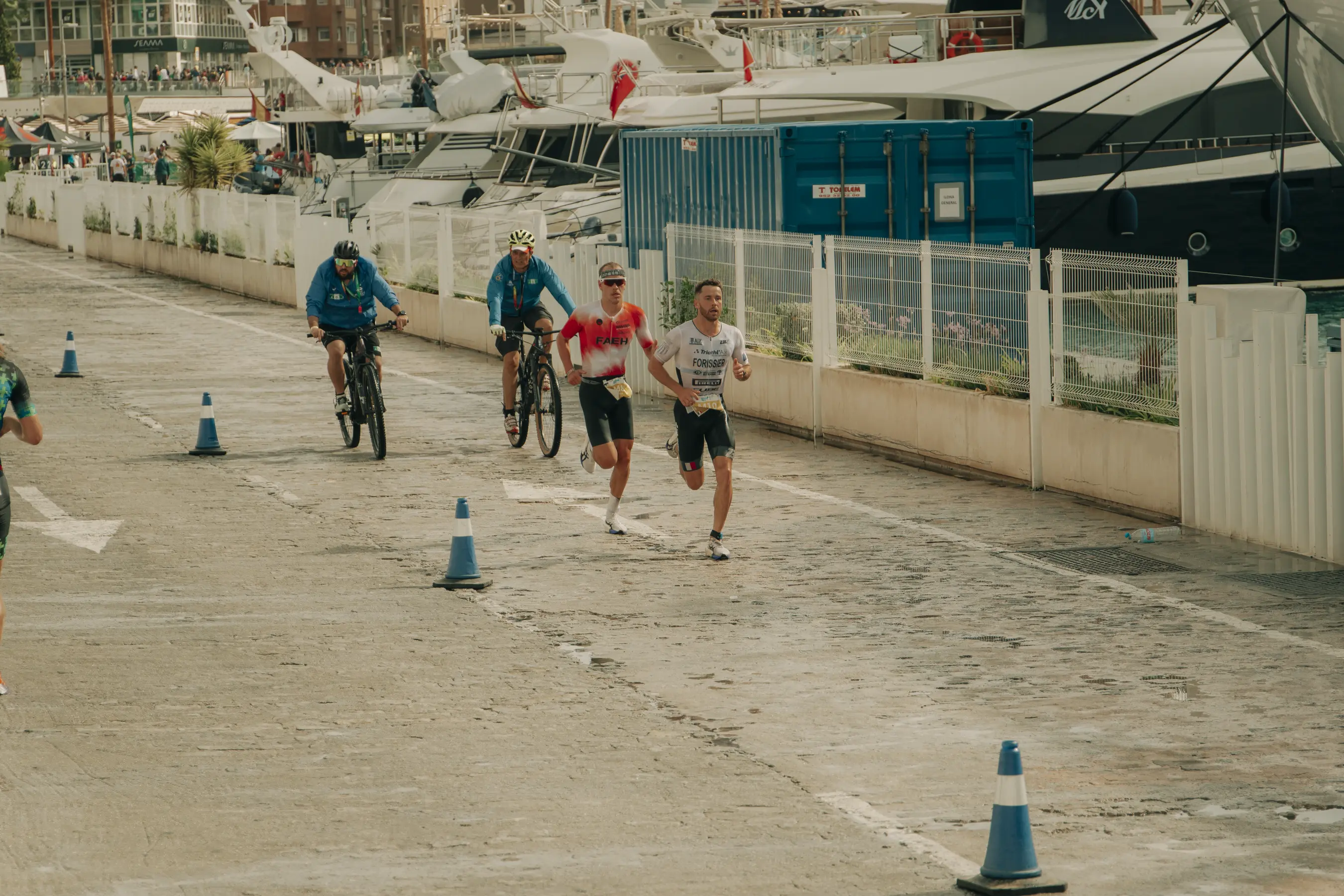 Félix Forissier en pleine foulée lors de la course à pied à Málaga