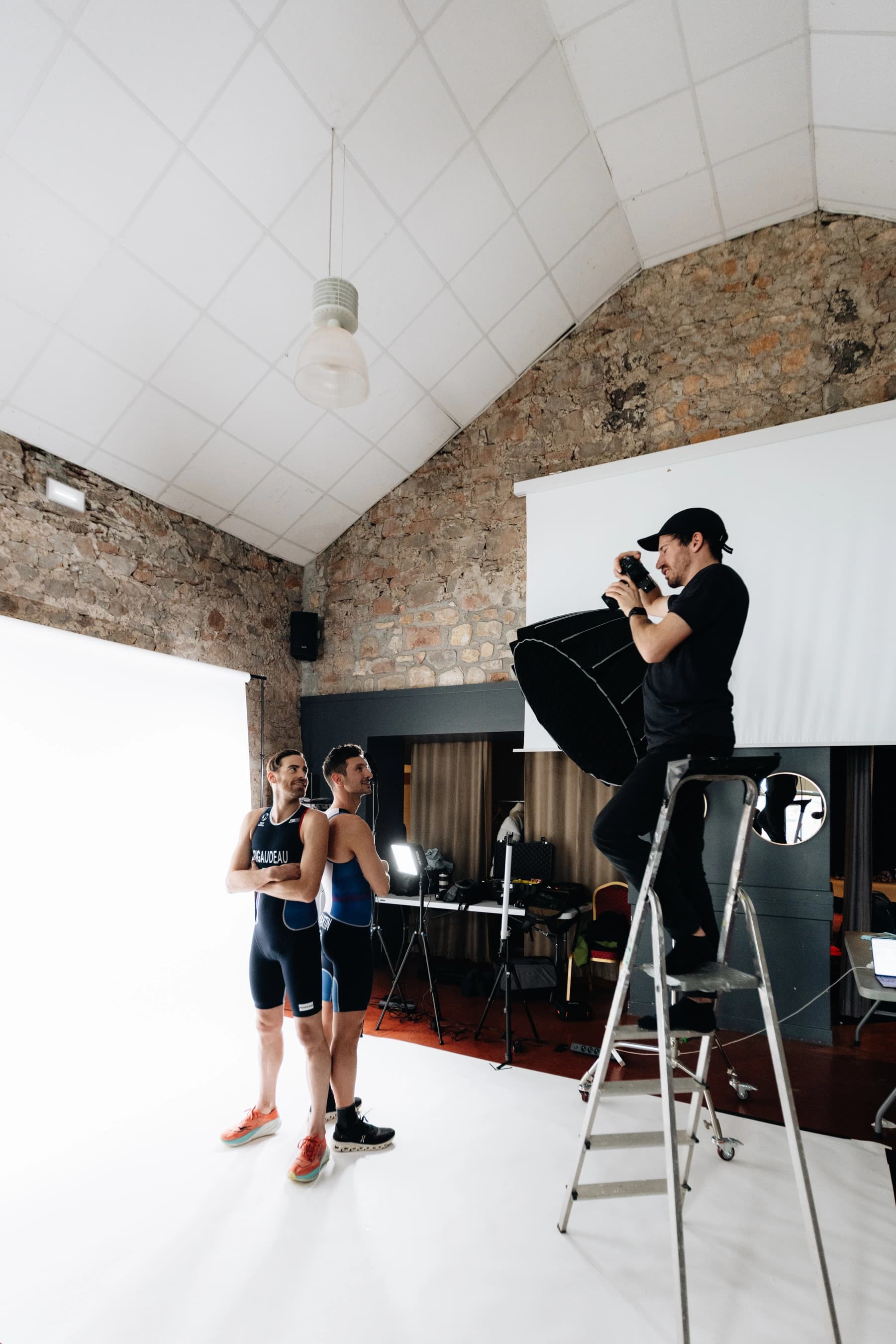 Shooting studio des athlètes